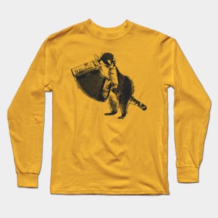 Raccoon wielding accordion Long Sleeve T-Shirt